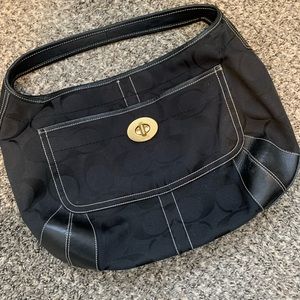 Authentic Coach Shoulder Bag - Black - EUC